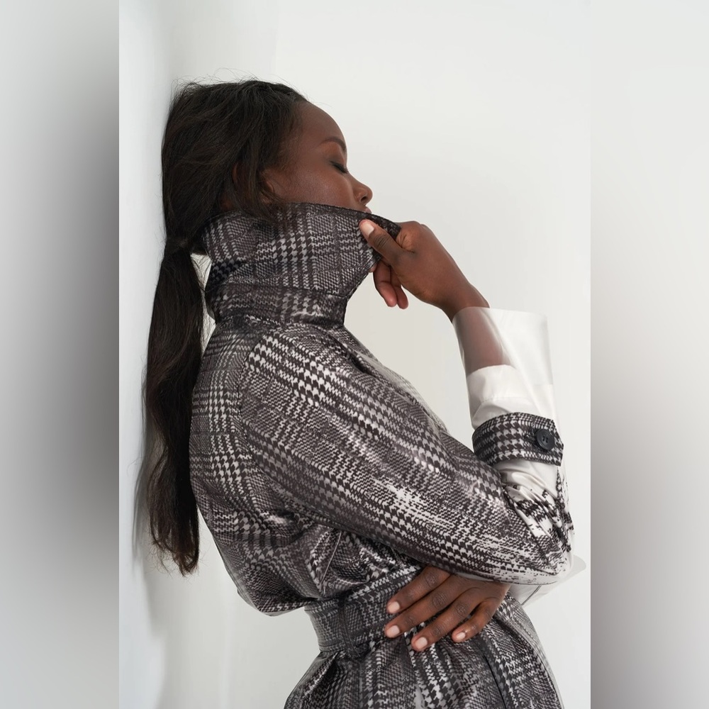 SOSKEN HAVEN - PRINTED TRANSPARENT TRENCH COAT